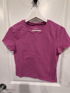 Abercrombie & Fitch Pink Baby Tee Short Sleeve